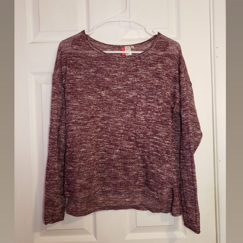WOMENS PURPLE MARLED H&M SWEATER